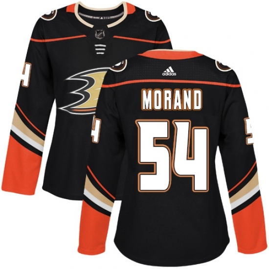 Women's Adidas Anaheim Ducks #54 Antoine Morand Authentic Black Home NHL Jersey Women's Adidas Anaheim Ducks #54 Antoine Morand Authentic Black Home NHL Jersey