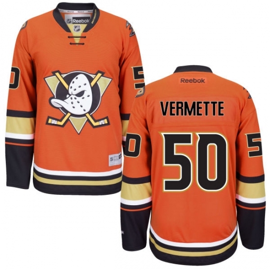 Men's Reebok Anaheim Ducks #50 Antoine Vermette Authentic Orange Third NHL Jersey Men's Reebok Anaheim Ducks #50 Antoine Vermette Authentic Orange Third NHL Jersey