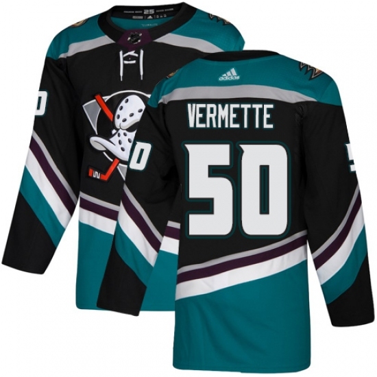 Youth Adidas Anaheim Ducks #50 Antoine Vermette Authentic Black Teal Third NHL Jersey Youth Adidas Anaheim Ducks #50 Antoine Vermette Authentic Black Teal Third NHL Jersey