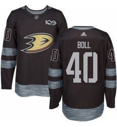 Men's Adidas Anaheim Ducks #40 Jared Boll Authentic Black 1917-2017 100th Anniversary NHL Jersey Men's Adidas Anaheim Ducks #40 Jared Boll Authentic Black 1917-2017 100th Anniversary NHL Jersey