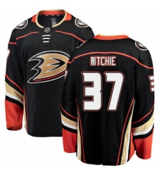 Men's Anaheim Ducks #37 Nick Ritchie Fanatics Branded Black Home Breakaway NHL Jersey