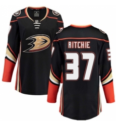 Women's Anaheim Ducks #37 Nick Ritchie Fanatics Branded Black Home Breakaway NHL Jersey