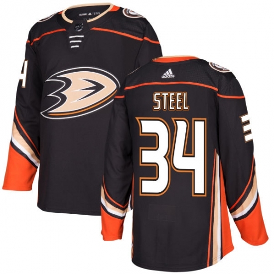 Youth Adidas Anaheim Ducks #34 Sam Steel Authentic Black Home NHL Jersey Youth Adidas Anaheim Ducks #34 Sam Steel Authentic Black Home NHL Jersey