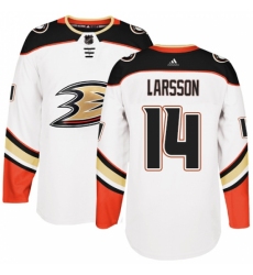 Men's Adidas Anaheim Ducks #14 Jacob Larsson Authentic White Away NHL Jersey Men's Adidas Anaheim Ducks #14 Jacob Larsson Authentic White Away NHL Jersey