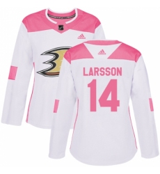 Women's Adidas Anaheim Ducks #14 Jacob Larsson Authentic White/Pink Fashion NHL Jersey Women's Adidas Anaheim Ducks #14 Jacob Larsson Authentic White/Pink Fashion NHL Jersey