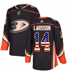 Youth Adidas Anaheim Ducks #14 Jacob Larsson Authentic Black USA Flag Fashion NHL Jersey Youth Adidas Anaheim Ducks #14 Jacob Larsson Authentic Black USA Flag Fashion NHL Jersey