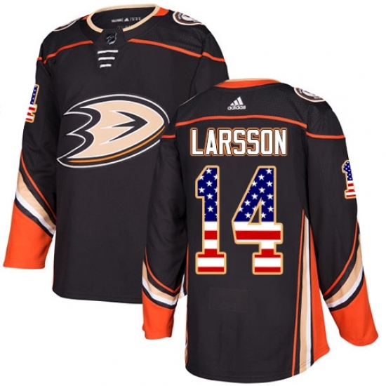 Youth Adidas Anaheim Ducks #14 Jacob Larsson Authentic Black USA Flag Fashion NHL Jersey Youth Adidas Anaheim Ducks #14 Jacob Larsson Authentic Black USA Flag Fashion NHL Jersey