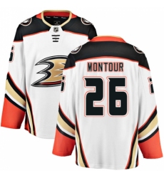 Men's Anaheim Ducks #26 Brandon Montour Fanatics Branded White Away Breakaway NHL Jersey Men's Anaheim Ducks #26 Brandon Montour Fanatics Branded White Away Breakaway NHL Jersey