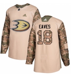 Men's Adidas Anaheim Ducks #18 Patrick Eaves Authentic Camo Veterans Day Practice NHL Jersey