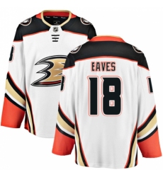 Men's Anaheim Ducks #18 Patrick Eaves Fanatics Branded White Away Breakaway NHL Jersey Men's Anaheim Ducks #18 Patrick Eaves Fanatics Branded White Away Breakaway NHL Jersey