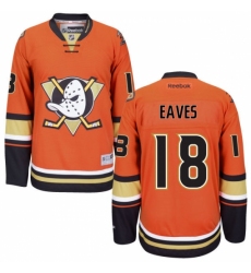 Men's Reebok Anaheim Ducks #18 Patrick Eaves Authentic Orange Third NHL Jersey