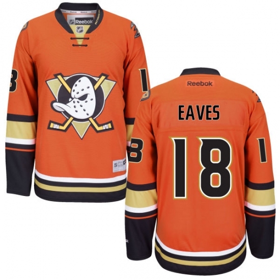 Men's Reebok Anaheim Ducks #18 Patrick Eaves Authentic Orange Third NHL Jersey Men's Reebok Anaheim Ducks #18 Patrick Eaves Authentic Orange Third NHL Jersey