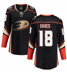 Women's Anaheim Ducks #18 Patrick Eaves Fanatics Branded Black Home Breakaway NHL Jersey