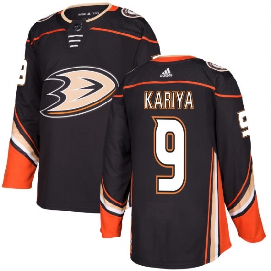 Men's Adidas Anaheim Ducks #9 Paul Kariya Authentic Black Home NHL Jersey Men's Adidas Anaheim Ducks #9 Paul Kariya Authentic Black Home NHL Jersey