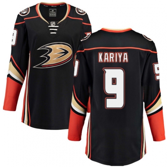 Women's Anaheim Ducks #9 Paul Kariya Fanatics Branded Black Home Breakaway NHL Jersey Women's Anaheim Ducks #9 Paul Kariya Fanatics Branded Black Home Breakaway NHL Jersey