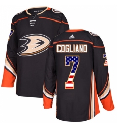 Men's Adidas Anaheim Ducks #7 Andrew Cogliano Authentic Black USA Flag Fashion NHL Jersey Men's Adidas Anaheim Ducks #7 Andrew Cogliano Authentic Black USA Flag Fashion NHL Jersey