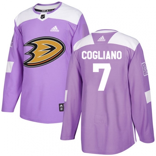 Youth Adidas Anaheim Ducks #7 Andrew Cogliano Authentic Purple Fights Cancer Practice NHL Jersey Youth Adidas Anaheim Ducks #7 Andrew Cogliano Authentic Purple Fights Cancer Practice NHL Jersey