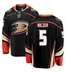 Youth Anaheim Ducks #5 Korbinian Holzer Fanatics Branded Black Home Breakaway NHL Jersey Youth Anaheim Ducks #5 Korbinian Holzer Fanatics Branded Black Home Breakaway NHL Jersey