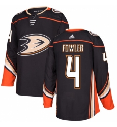 Men's Adidas Anaheim Ducks #4 Cam Fowler Authentic Black Home NHL Jersey