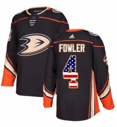 Youth Adidas Anaheim Ducks #4 Cam Fowler Authentic Black USA Flag Fashion NHL Jersey Youth Adidas Anaheim Ducks #4 Cam Fowler Authentic Black USA Flag Fashion NHL Jersey