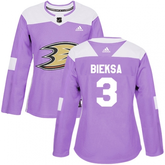 Women's Adidas Anaheim Ducks #3 Kevin Bieksa Authentic Purple Fights Cancer Practice NHL Jersey Women's Adidas Anaheim Ducks #3 Kevin Bieksa Authentic Purple Fights Cancer Practice NHL Jersey