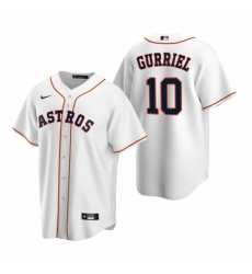 Men's Nike Houston Astros #10 Yuli Gurriel White Home Stitched Baseball Jersey