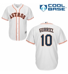 Youth Majestic Houston Astros #10 Yuli Gurriel Replica White Home Cool Base MLB Jersey