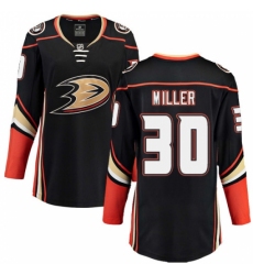 Women's Anaheim Ducks #30 Ryan Miller Fanatics Branded Black Home Breakaway NHL Jersey Women's Anaheim Ducks #30 Ryan Miller Fanatics Branded Black Home Breakaway NHL Jersey