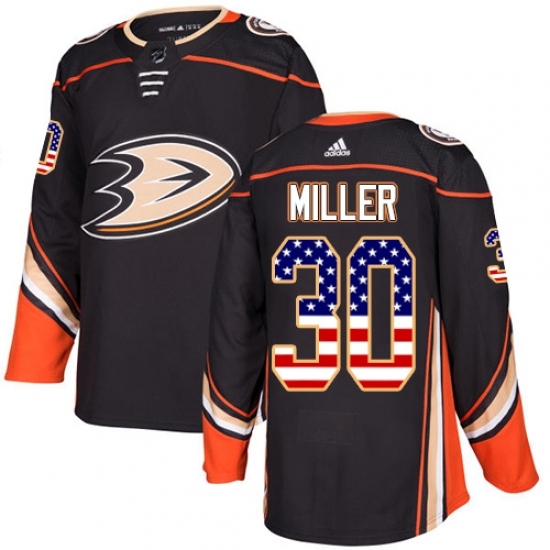 Youth Adidas Anaheim Ducks #30 Ryan Miller Authentic Black USA Flag Fashion NHL Jersey Youth Adidas Anaheim Ducks #30 Ryan Miller Authentic Black USA Flag Fashion NHL Jersey