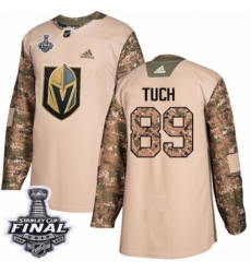 Youth Adidas Vegas Golden Knights #89 Alex Tuch Authentic Camo Veterans Day Practice 2018 Stanley Cup Final NHL Jersey