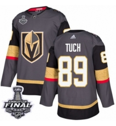 Youth Adidas Vegas Golden Knights #89 Alex Tuch Authentic Gray Home 2018 Stanley Cup Final NHL Jersey