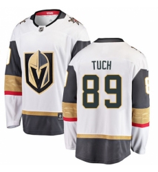 Youth Vegas Golden Knights #89 Alex Tuch Authentic White Away Fanatics Branded Breakaway NHL Jersey