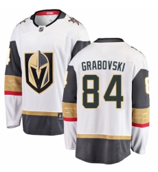 Men's Vegas Golden Knights #84 Mikhail Grabovski Authentic White Away Fanatics Branded Breakaway NHL Jersey