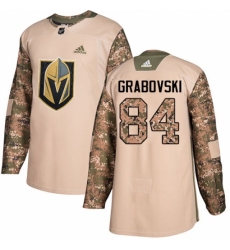 Youth Adidas Vegas Golden Knights #84 Mikhail Grabovski Authentic Camo Veterans Day Practice NHL Jersey