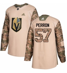 Men's Adidas Vegas Golden Knights #57 David Perron Authentic Camo Veterans Day Practice NHL Jersey