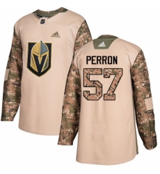 Youth Adidas Vegas Golden Knights #57 David Perron Authentic Camo Veterans Day Practice NHL Jersey