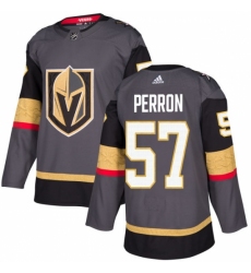 Youth Adidas Vegas Golden Knights #57 David Perron Authentic Gray Home NHL Jersey