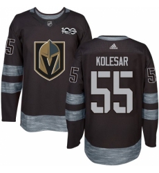 Men's Adidas Vegas Golden Knights #55 Keegan Kolesar Authentic Black 1917-2017 100th Anniversary NHL Jersey