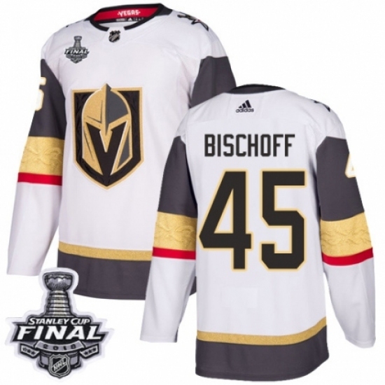 Youth Adidas Vegas Golden Knights #45 Jake Bischoff Authentic White Away 2018 Stanley Cup Final NHL Jersey Youth Adidas Vegas Golden Knights #45 Jake Bischoff Authentic White Away 2018 Stanley Cup Final NHL Jersey