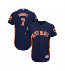 Men's Houston Astros #7 Craig Biggio Navy Blue Alternate Flex Base Authentic Collection 2019 World Series Bound Baseball Jersey