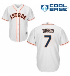 Men's Majestic Houston Astros #7 Craig Biggio Replica White Home Cool Base MLB Jersey