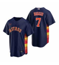 Men's Nike Houston Astros #7 Craig Biggio Navy Alternate Stitched Baseball Jersey