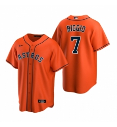 Men's Nike Houston Astros #7 Craig Biggio Orange Alternate Stitched Baseball Jersey