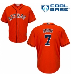 Youth Majestic Houston Astros #7 Craig Biggio Replica Orange Alternate Cool Base MLB Jersey