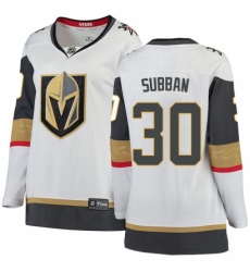 Women's Vegas Golden Knights #30 Malcolm Subban Authentic White Away Fanatics Branded Breakaway NHL Jersey