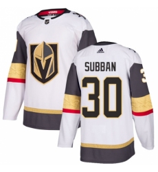 Youth Adidas Vegas Golden Knights #30 Malcolm Subban Authentic White Away NHL Jersey