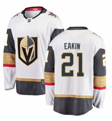 Men's Vegas Golden Knights #21 Cody Eakin Authentic White Away Fanatics Branded Breakaway NHL Jersey