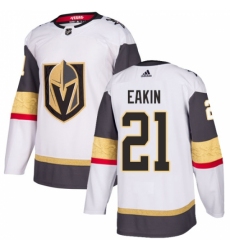 Women's Adidas Vegas Golden Knights #21 Cody Eakin Authentic White Away NHL Jersey