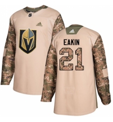 Youth Adidas Vegas Golden Knights #21 Cody Eakin Authentic Camo Veterans Day Practice NHL Jersey
