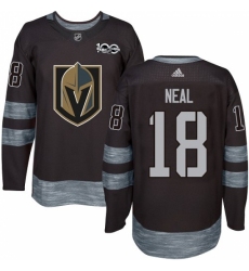 Men's Adidas Vegas Golden Knights #18 James Neal Authentic Black 1917-2017 100th Anniversary NHL Jersey